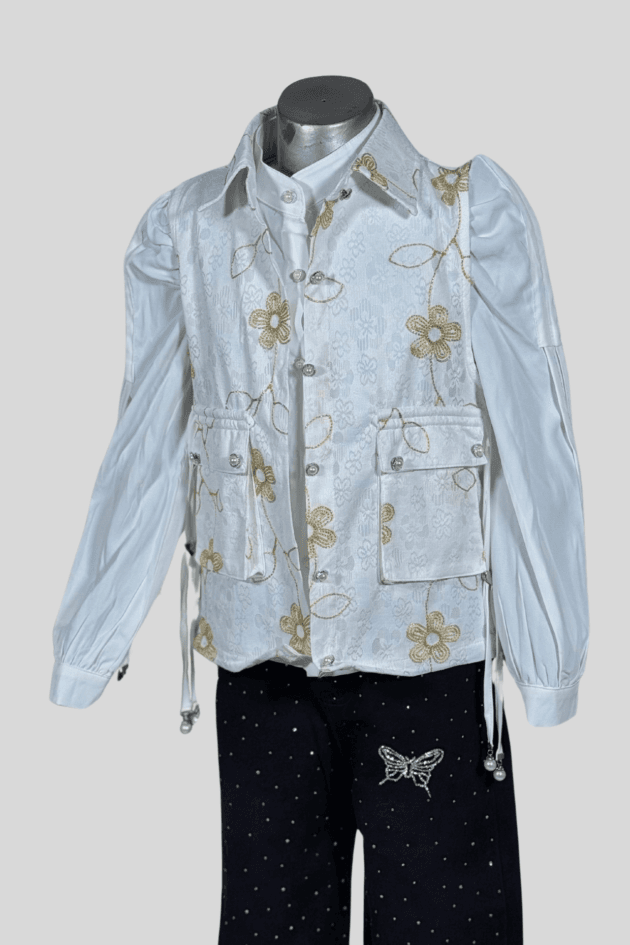 Sparkle Bloom Girls Outfit Set - Image 2
