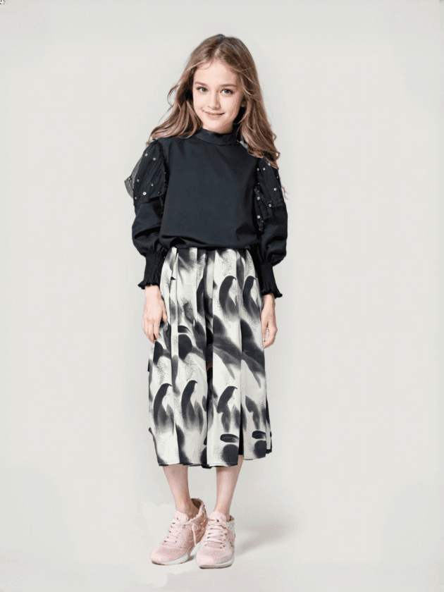 Pearl Noir Skirt Set