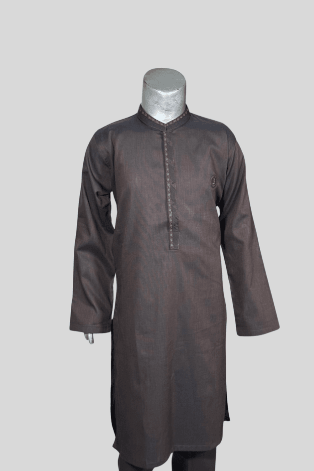 Boys Classic Cotton Kurta Trouser Set - Image 2